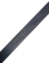 Dolce & Gabbana Men Blue Calf Leather Logo Metal Buckle Belt