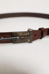 Dolce & Gabbana Men Brown Classic Leather Logo Buckle Belt