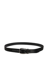 Dolce & Gabbana Men Black Classic Leather Metal Buckle Belt