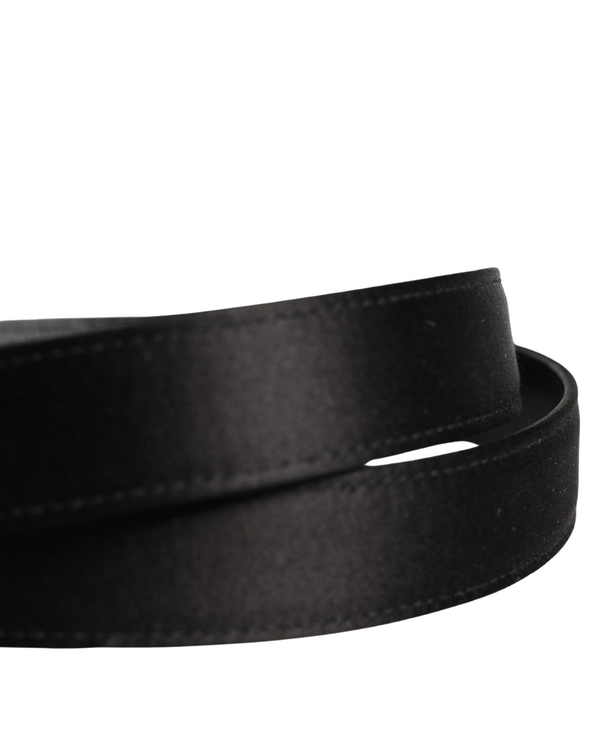 Dolce & Gabbana Men Black Classic Leather Metal Buckle Belt