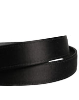 Dolce & Gabbana Men Black Classic Leather Metal Buckle Belt