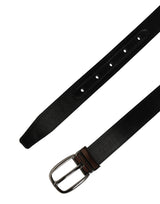 Dolce & Gabbana Men Black Classic Leather Metal Buckle Belt