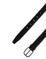 Dolce & Gabbana Men Black Viscose Silver Metal Buckle Belt