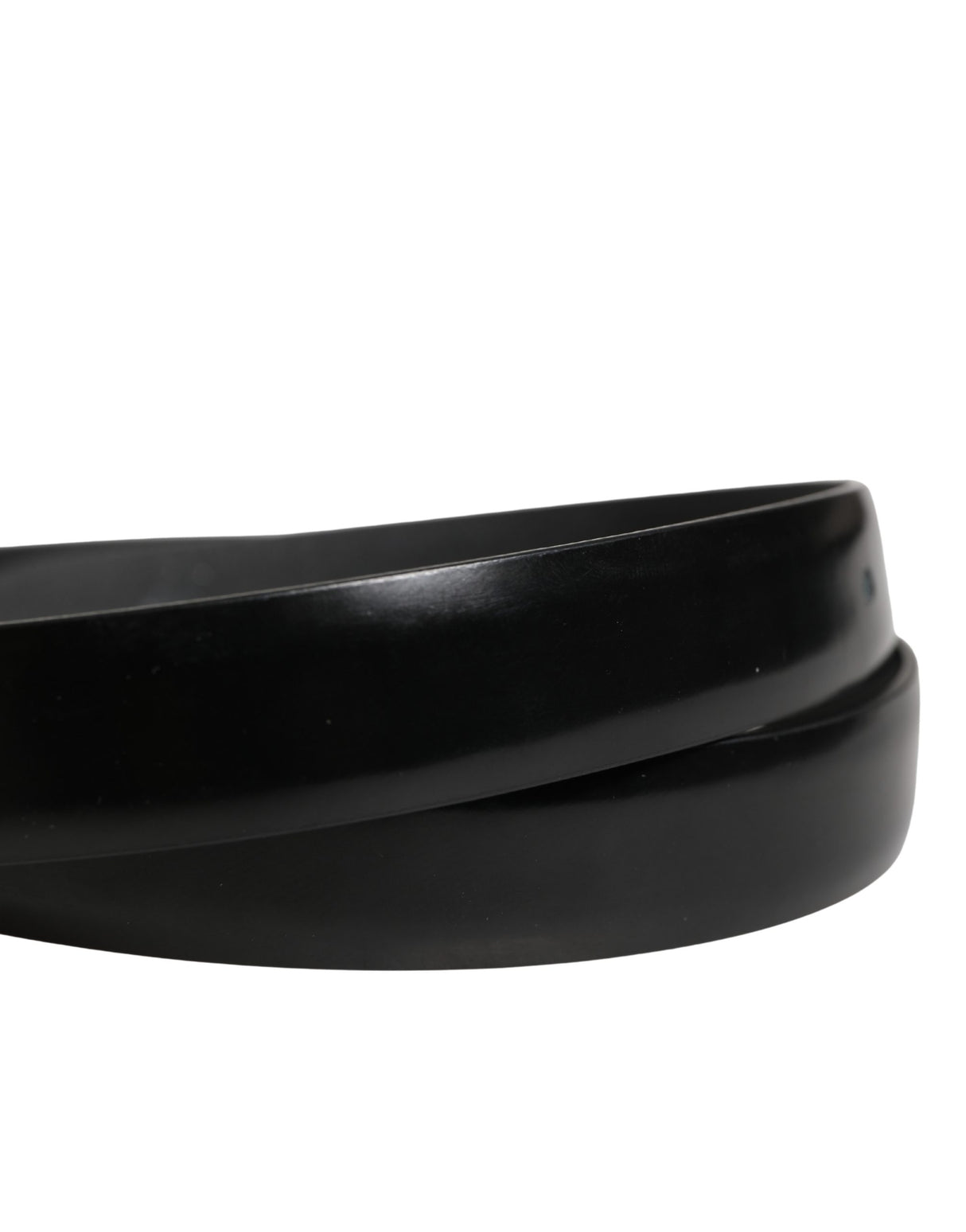 Dolce & Gabbana Men Black Leather Classic Metal Buckle Belt