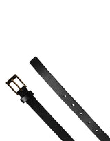 Dolce & Gabbana Belt Men Black Leather Classic Metal Buckle