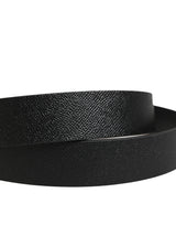 Dolce & Gabbana Black Classic Calf Leather Metal Buckle Belt