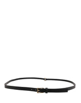 Dolce & Gabbana Men Black Leather Classic Metal Buckle Belt