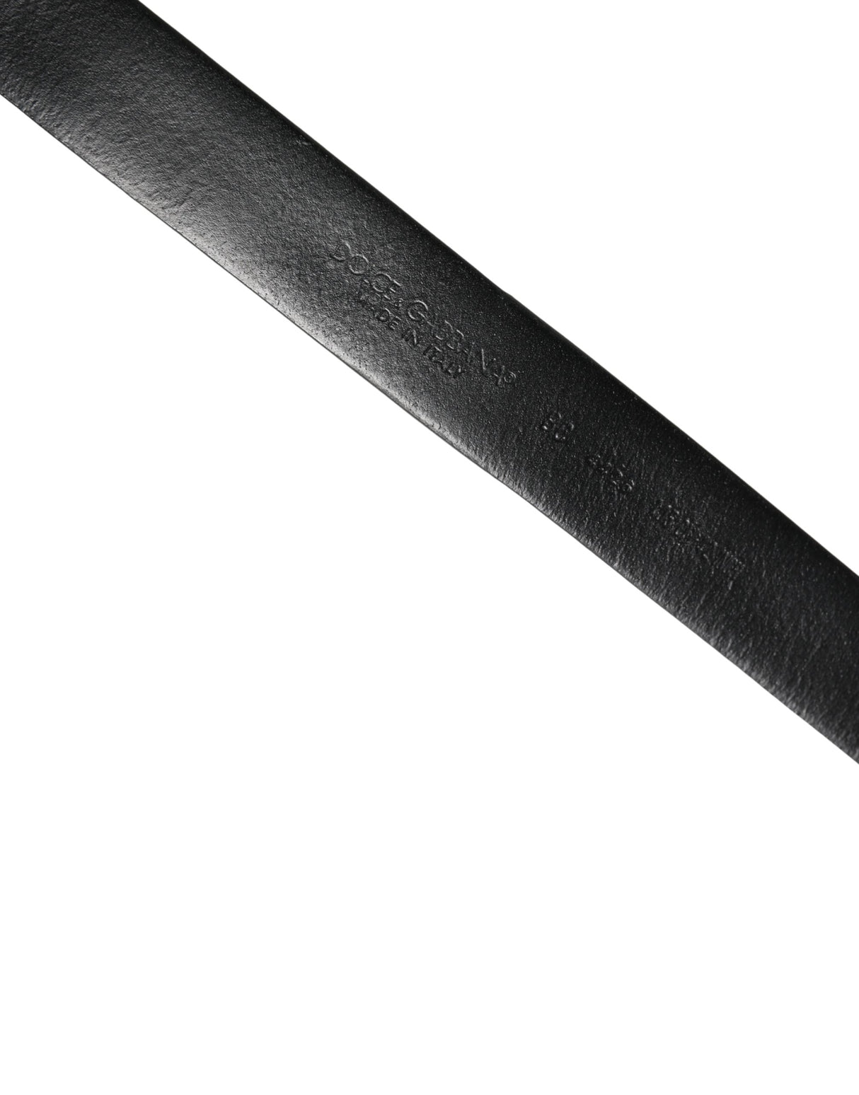 Dolce & Gabbana Men Black Calf Embellished Metal Buckle Belt