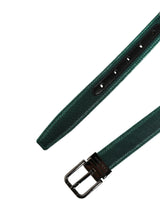 Dolce & Gabbana Men Green Lurex Polyester Metal Buckle Belt