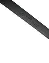 Dolce & Gabbana Men Black Exotic Leather Logo Buckle Belt