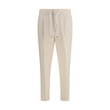 Brunello Cucinelli Beige Linen Casual Pants