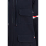 Thom Browne Blue Cotton Parka