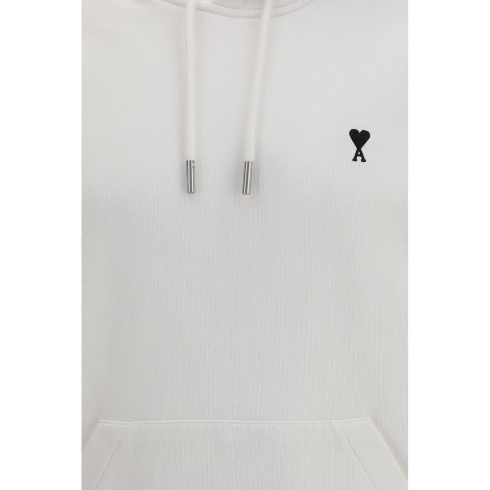 Ami Paris White Cotton Sweatshirt