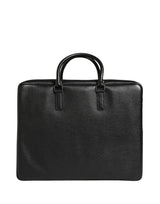 Dolce & Gabbana Black Car Man Applique Leather Weekender Borse Bag