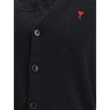 Ami Paris Black Wool Cardigan