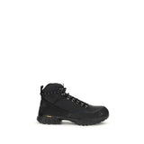 ROA Black Leather Lace-Up Boots