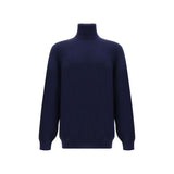 Brunello Cucinelli Blue Cashmere Turtleneck