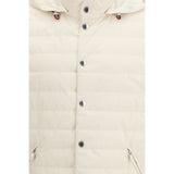 Brunello Cucinelli Beige Polyester Sleveless Jacket