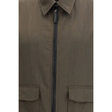 Brioni Bicolor Wool Full-Length Jacket
