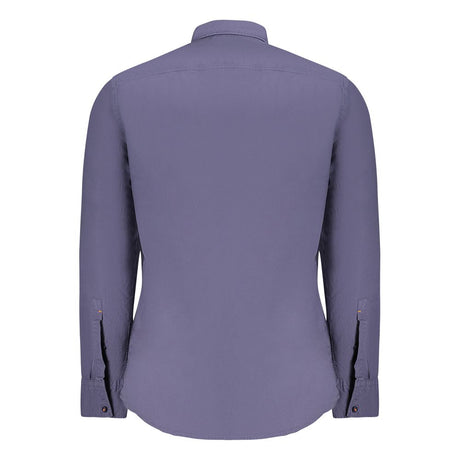 Hugo Boss Blue Cotton Men Shirt