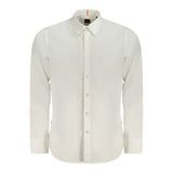 Hugo Boss White Cotton Men Shirt