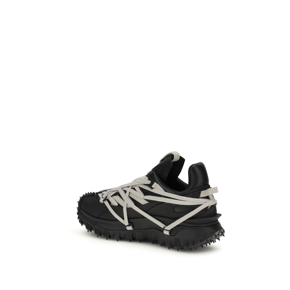 Moncler x Rick Owens Black Rubber Athletic Sneakers