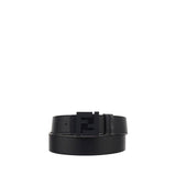 Fendi Black Leather Regular Belt