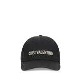 Valentino Garavani Black Cotton Cap (Baseball Hat)