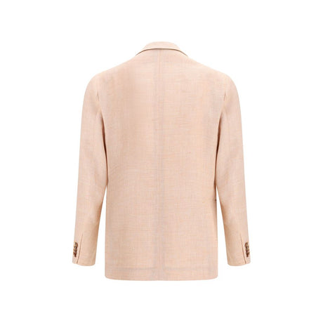 Tagliatore Orange Fleece Wool Blazer