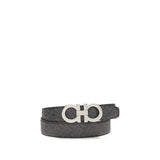 Ferragamo Black Calf Leather Bos Taurus Regular Belt