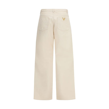 Valentino Beige Cotton Jeans Denim