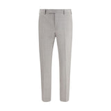 PT Torino Gray Fleece Wool Dress Pants