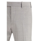 PT Torino Gray Fleece Wool Dress Pants
