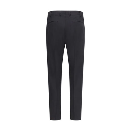 PT Torino Black Fleece Wool Pants