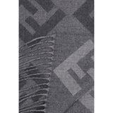Fendi Gray Wool Scarf