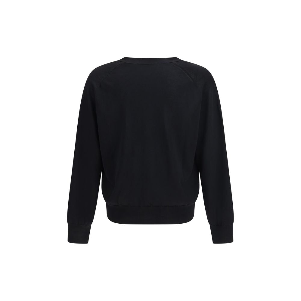 Ami Paris Black Merino Wool Cardigan