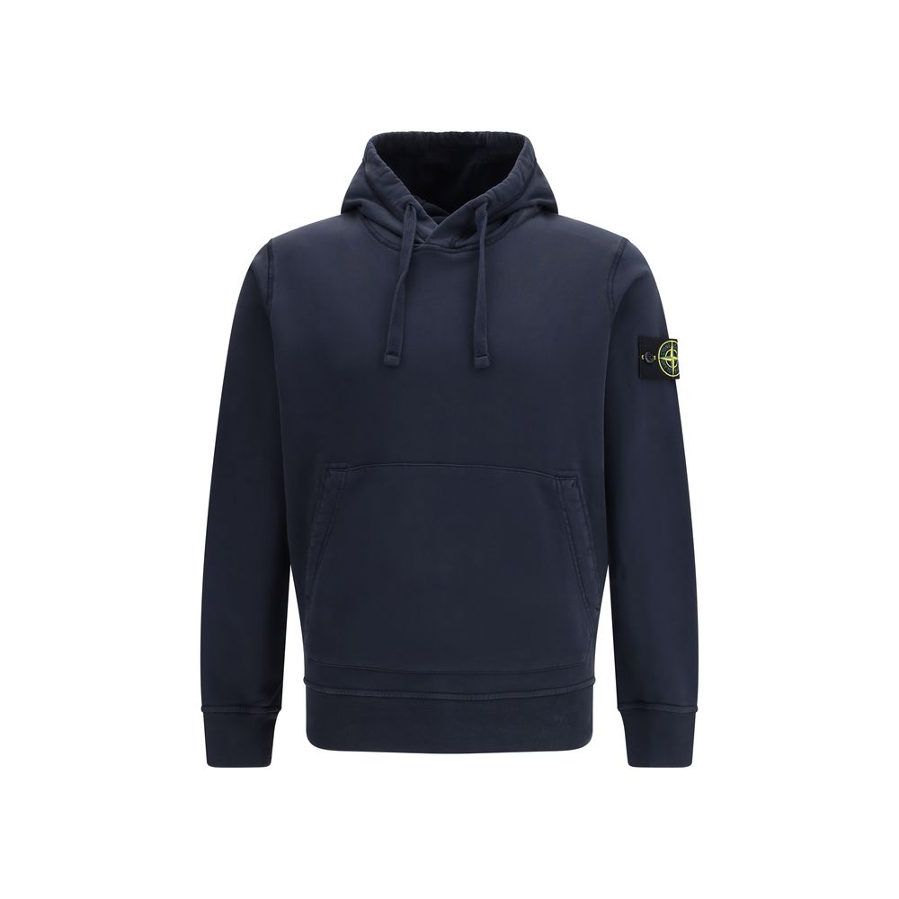 Stone Island Blue Cotton Sweatshirt