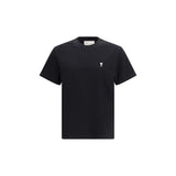 Ami Paris Black Cotton T-Shirt