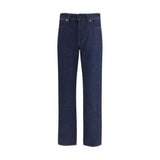 Stone Island Blue Cotton Straight-Leg Jeans