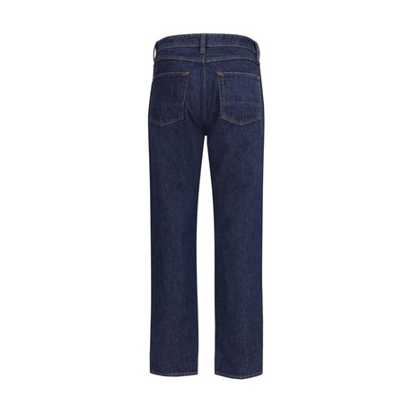 Stone Island Blue Cotton Straight-Leg Jeans