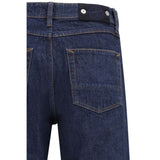 Stone Island Blue Cotton Straight-Leg Jeans