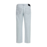 Stone Island Blue Cotton Straight-Leg Jeans