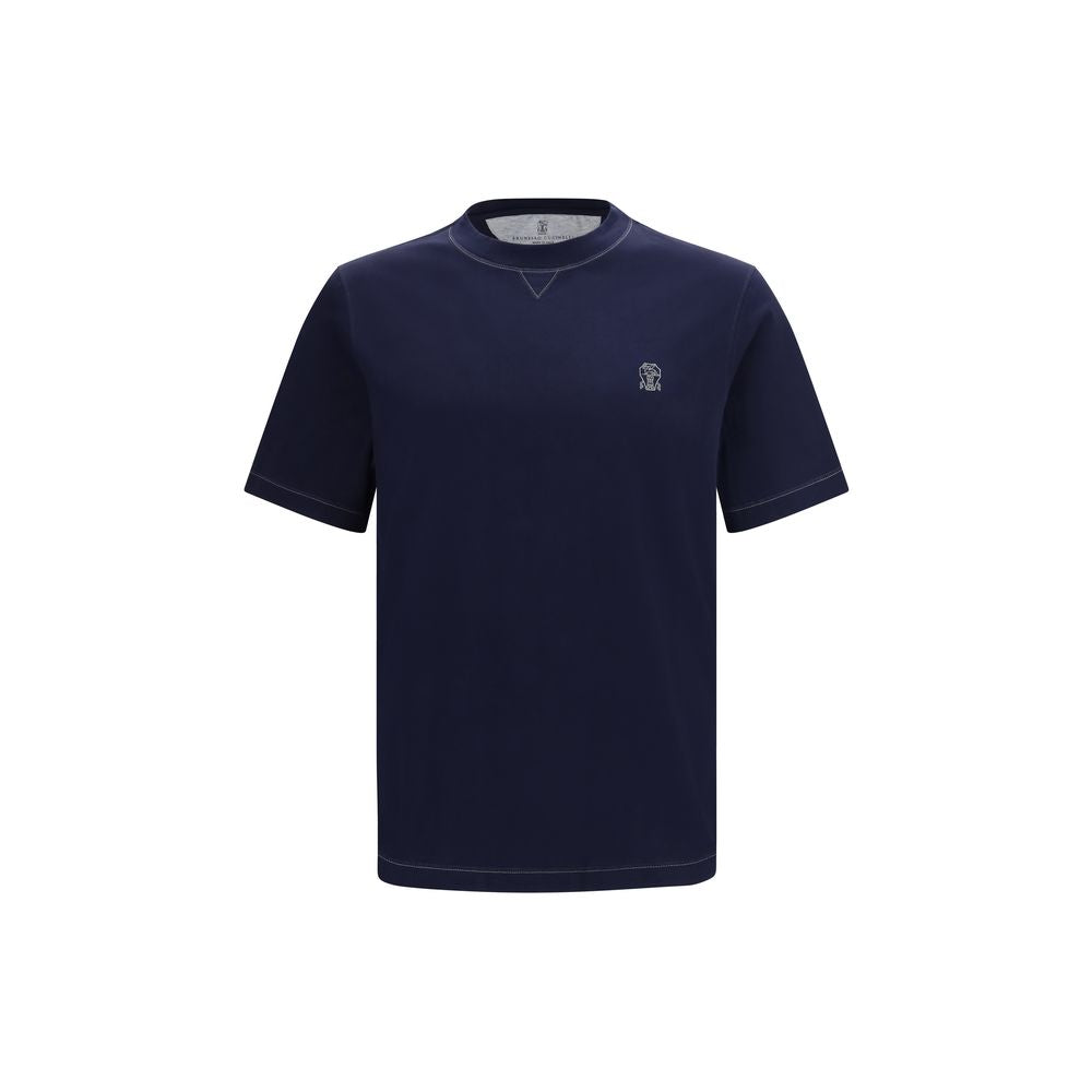 Brunello Cucinelli Blue Cotton T-Shirt
