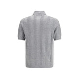 Brunello Cucinelli Gray Cotton Polo Shirt