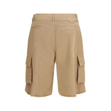 Laneus Beige Cotton Bermuda Shorts