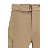 Laneus Beige Cotton Bermuda Shorts