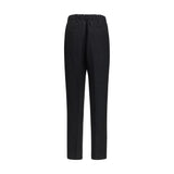 Laneus Black Viscose Casual Pants