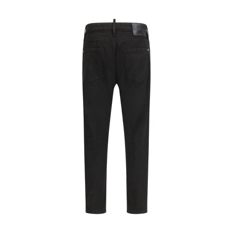 Dsquared² Black Cotton Slim Fit Jeans