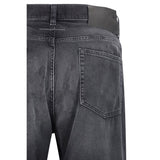 MM6 Black Cotton Straight-Leg Jeans