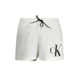 Calvin Klein White Polyester Men's Swim Trunk